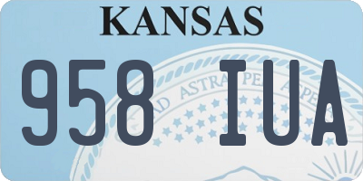KS license plate 958IUA