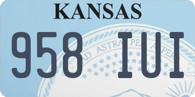 KS license plate 958IUI
