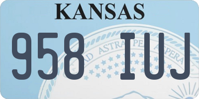 KS license plate 958IUJ