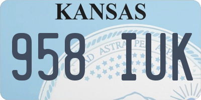 KS license plate 958IUK