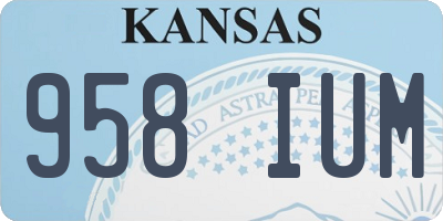 KS license plate 958IUM