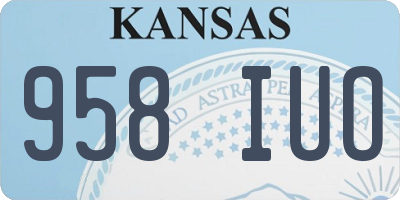 KS license plate 958IUO