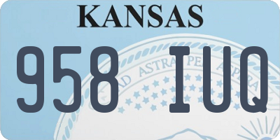 KS license plate 958IUQ