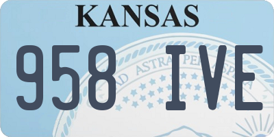 KS license plate 958IVE