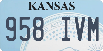 KS license plate 958IVM