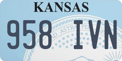 KS license plate 958IVN