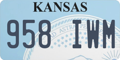 KS license plate 958IWM