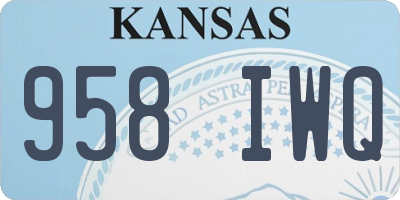KS license plate 958IWQ