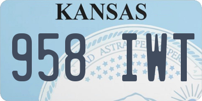 KS license plate 958IWT