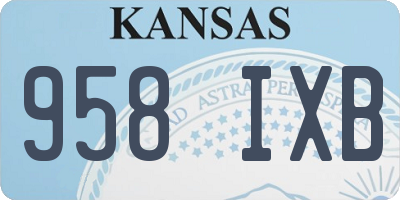KS license plate 958IXB