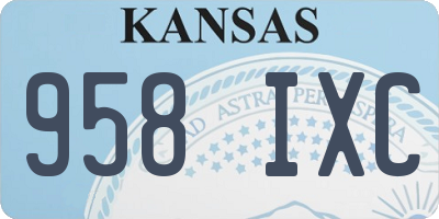KS license plate 958IXC