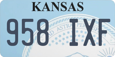 KS license plate 958IXF