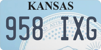 KS license plate 958IXG