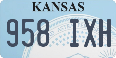 KS license plate 958IXH