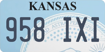 KS license plate 958IXI