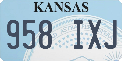 KS license plate 958IXJ