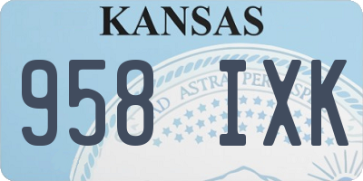 KS license plate 958IXK