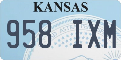 KS license plate 958IXM