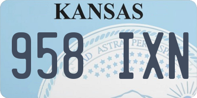 KS license plate 958IXN