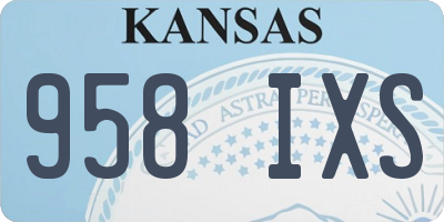 KS license plate 958IXS