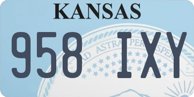 KS license plate 958IXY