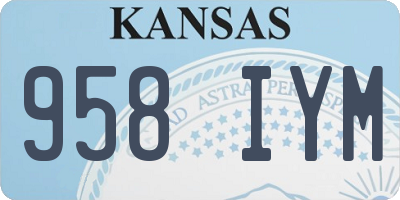 KS license plate 958IYM