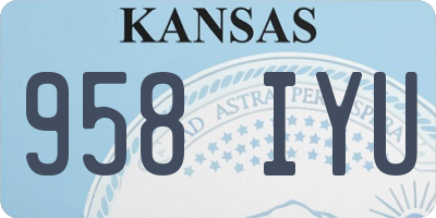 KS license plate 958IYU