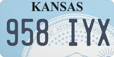 KS license plate 958IYX
