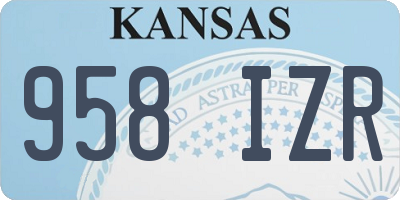 KS license plate 958IZR