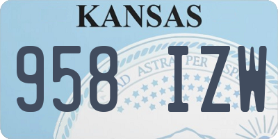 KS license plate 958IZW