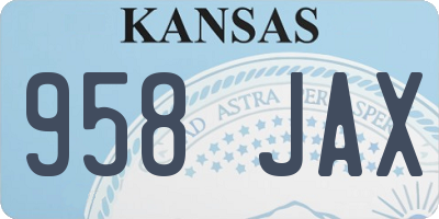 KS license plate 958JAX