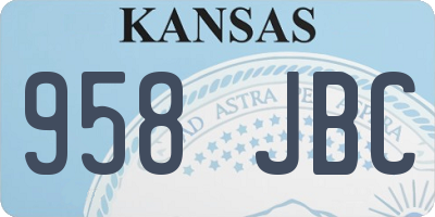 KS license plate 958JBC