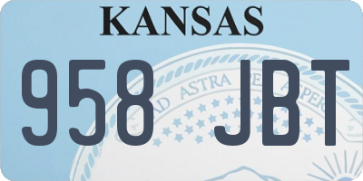 KS license plate 958JBT