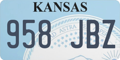 KS license plate 958JBZ