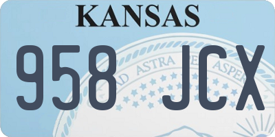 KS license plate 958JCX
