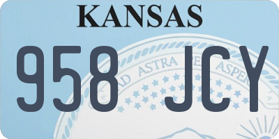 KS license plate 958JCY