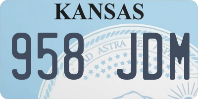 KS license plate 958JDM