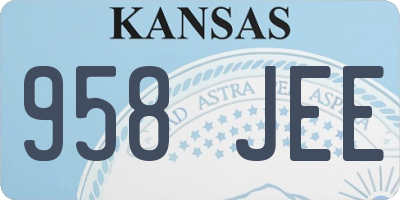 KS license plate 958JEE