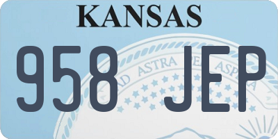 KS license plate 958JEP