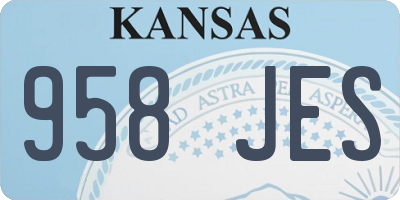 KS license plate 958JES