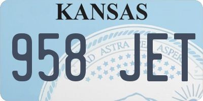 KS license plate 958JET