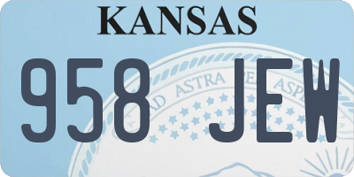 KS license plate 958JEW