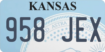 KS license plate 958JEX