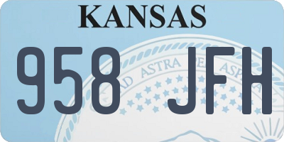 KS license plate 958JFH