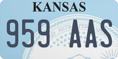 KS license plate 959AAS