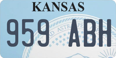 KS license plate 959ABH