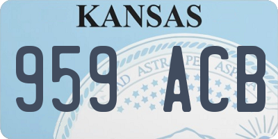 KS license plate 959ACB