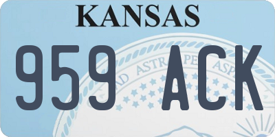 KS license plate 959ACK