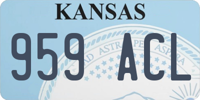 KS license plate 959ACL