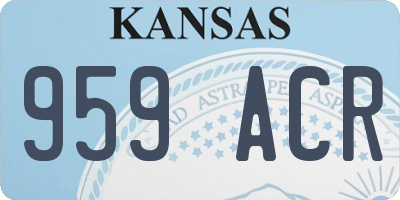 KS license plate 959ACR